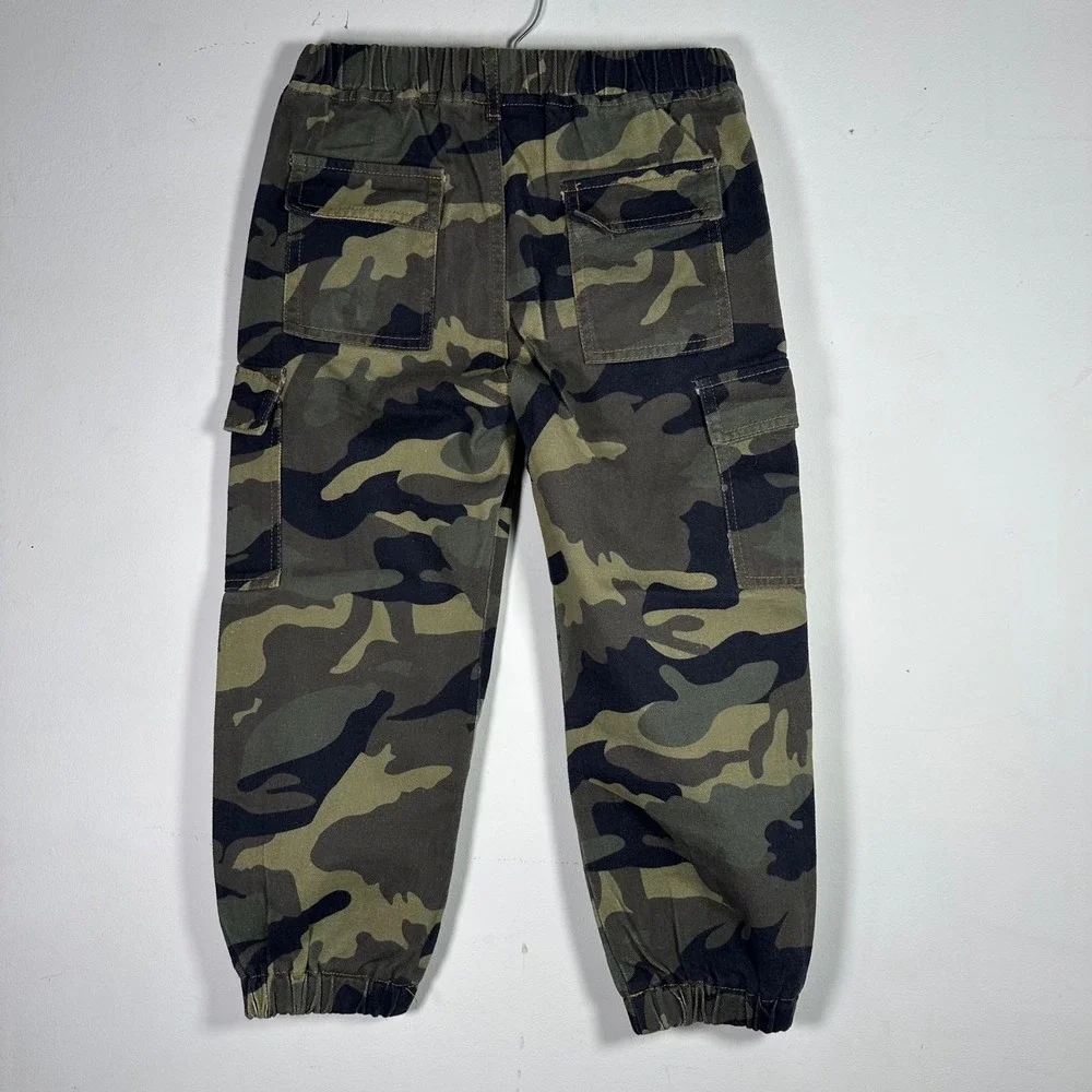 Kids Camo Cargo Jogger dance hip hop solo Pants Camouflage Utility Size 6Y